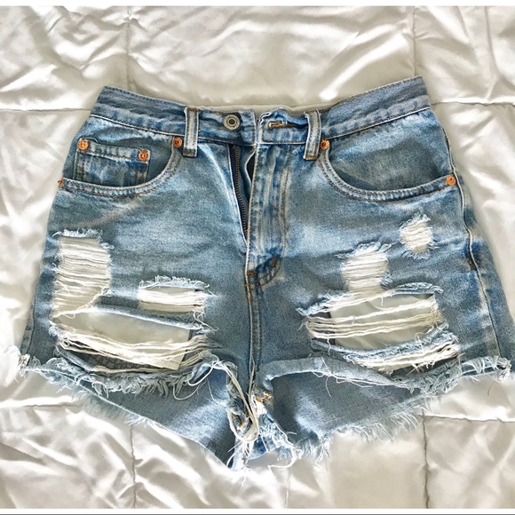 signature 8 jean shorts